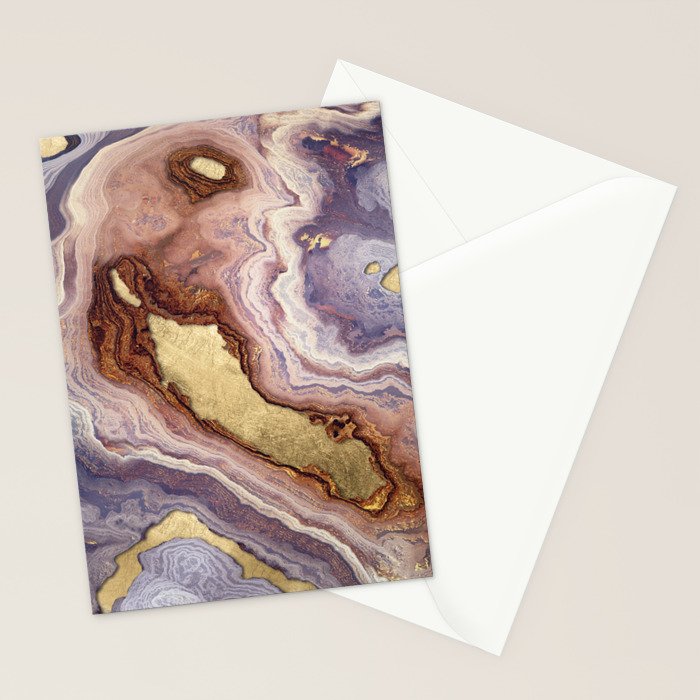 Mauve Agate Stationery Card Gallery Image 2
