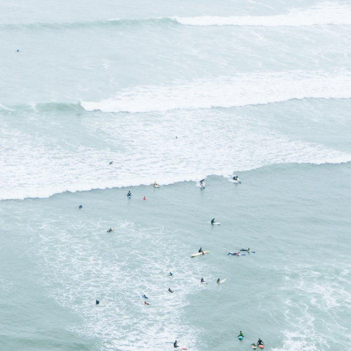 Tiny Surfers from the Sky, Lima, Peru Coffee Mug Gallery Image 2