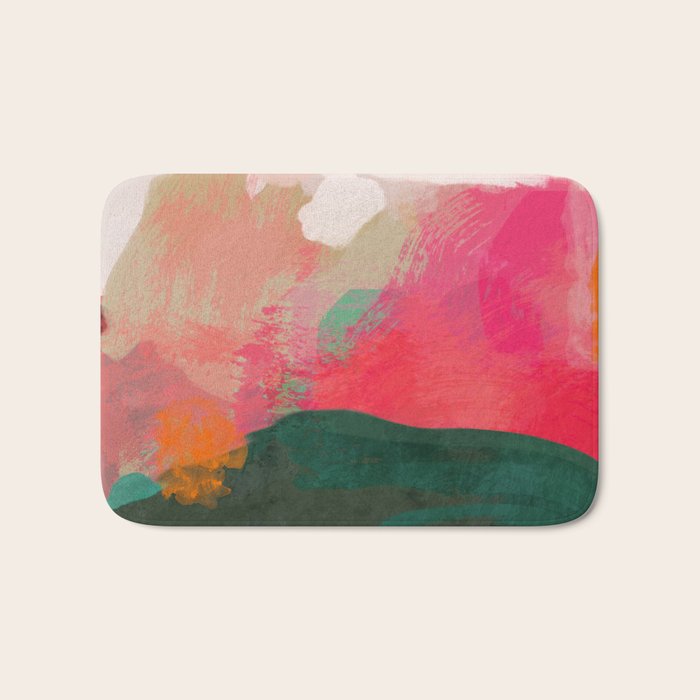 abstract pink Bath Mat Gallery Image 1