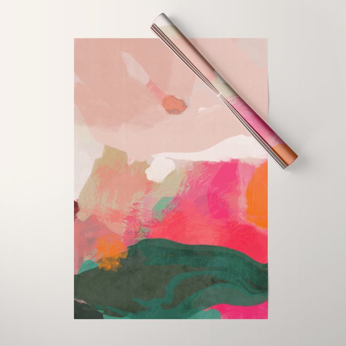 abstract pink Wrapping Paper Gallery Image 1