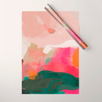 abstract pink Wrapping Paper Gallery Image 1