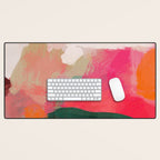 abstract pink Desk Mat Gallery Image 1