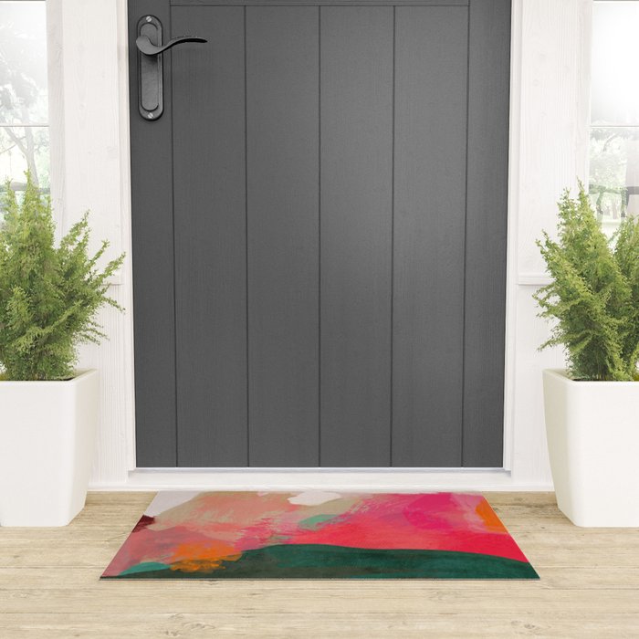 abstract pink Welcome Mat Gallery Image 3