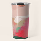 abstract pink Travel Mug Gallery Image 1