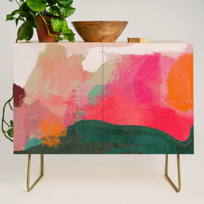 abstract pink Credenza Gallery Image 1