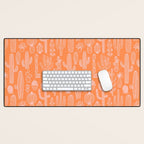 Retro hand drawn cactus plant pattern Desk Mat Gallery Image 1