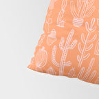Retro hand drawn cactus plant pattern Pillow Sham Gallery Image 4