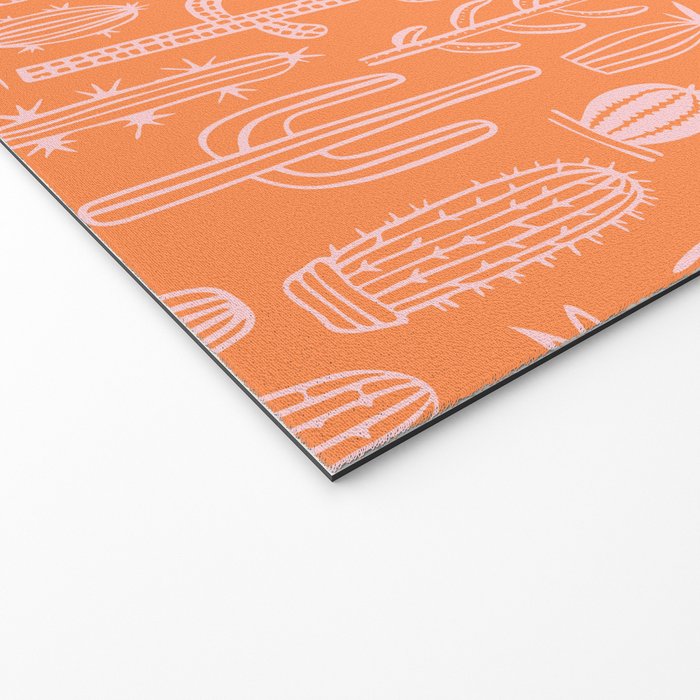 Retro hand drawn cactus plant pattern Welcome Mat Gallery Image 2