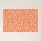 Retro hand drawn cactus plant pattern Welcome Mat Gallery Image 1