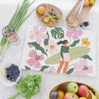 Surfing in garden Cutting Board Gallery Image 2
