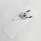 Sneaky Llama Black and White Yoga Mat Gallery Image 1