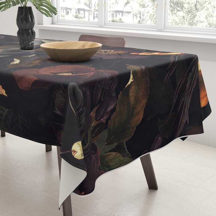 The Darkest Dutch Vintage Flowers Garden  Tablecloth Gallery Image 3