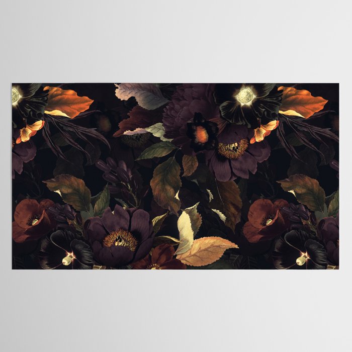 The Darkest Dutch Vintage Flowers Garden  Tablecloth Gallery Image 2