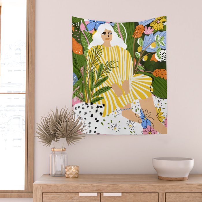 The Jungle Lady Wall Tapestry Gallery Image 2
