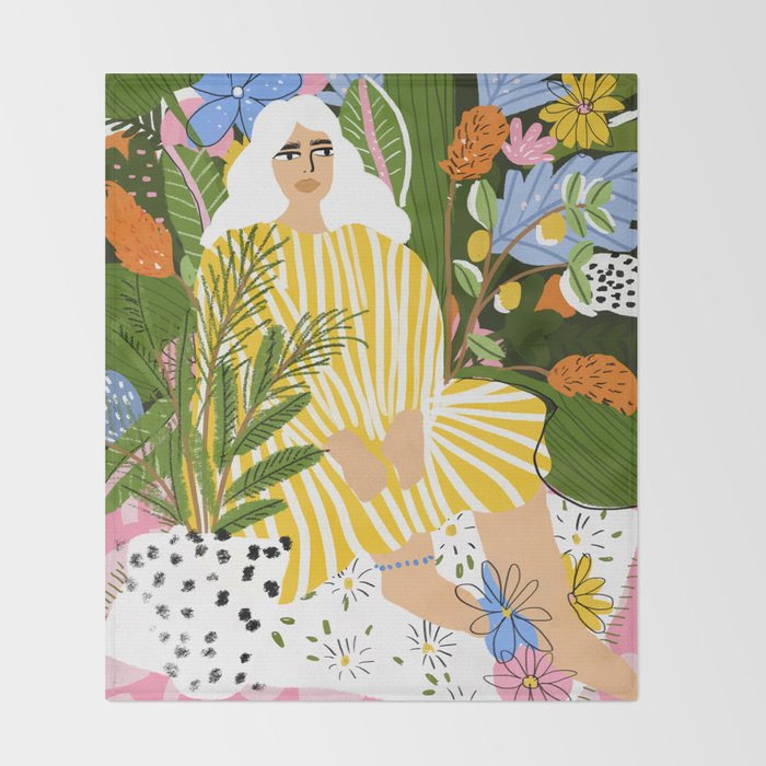 The Jungle Lady Throw Blanket Gallery Image 2