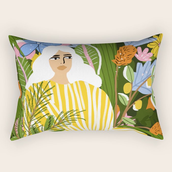 The Jungle Lady Rectangular Pillow Gallery Image 1
