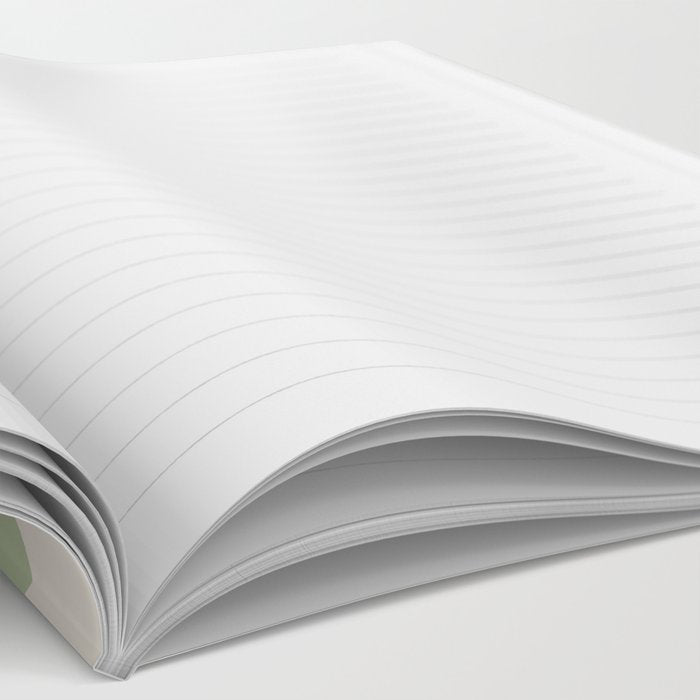 Liquid Swirl Modern Abstract Pattern in Beige and Sage Green Notebook Gallery Image 2