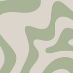 Liquid Swirl Modern Abstract Pattern in Beige and Sage Green Coffee Mug Gallery Image 2