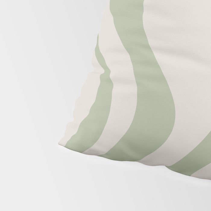 Liquid Swirl Modern Abstract Pattern in Beige and Sage Green Pillow Sham Gallery Image 4