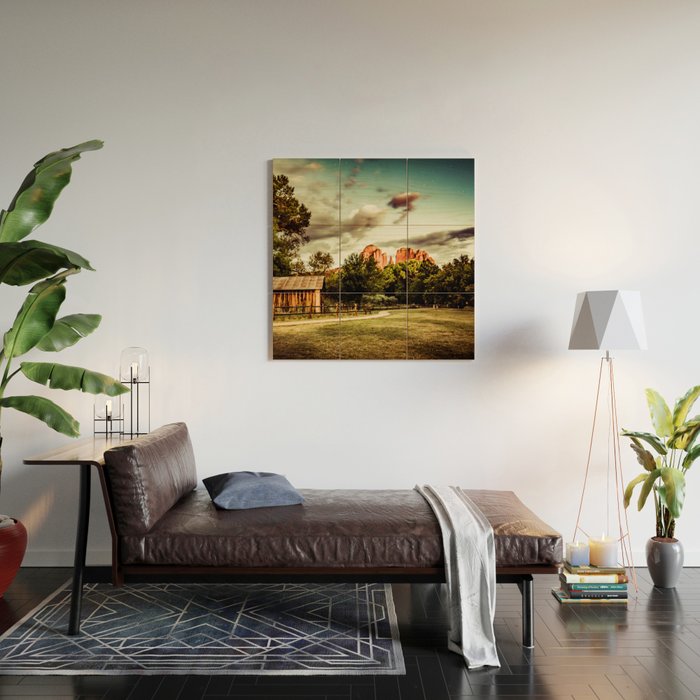 Southwest Chimney Rock Vortex Sedona Arizona Wood Wall Art Gallery Image 2