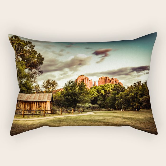 Southwest Chimney Rock Vortex Sedona Arizona Rectangular Pillow Gallery Image 2