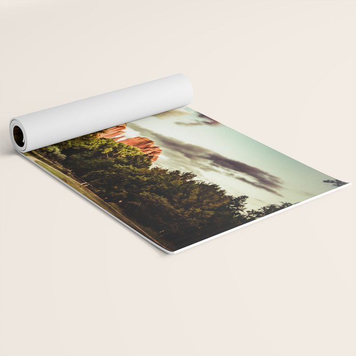 Southwest Chimney Rock Vortex Sedona Arizona Yoga Mat Gallery Image 2