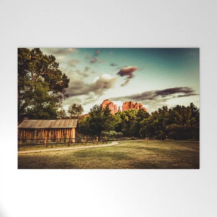 Southwest Chimney Rock Vortex Sedona Arizona Welcome Mat Gallery Image 1