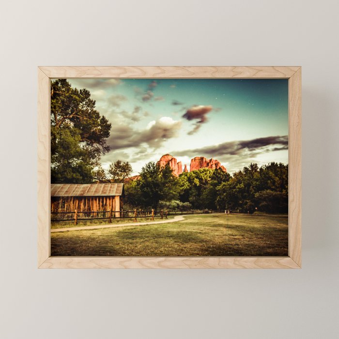 Southwest Chimney Rock Vortex Sedona Arizona Mini Art Print Gallery Image 1