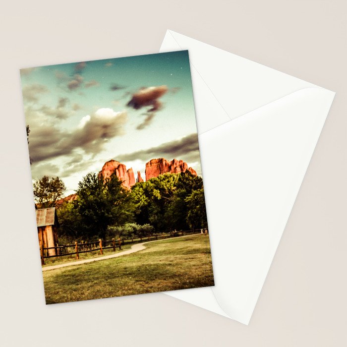 Southwest Chimney Rock Vortex Sedona Arizona Stationery Card Gallery Image 2