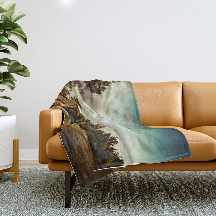 Southwest Chimney Rock Vortex Sedona Arizona Throw Blanket Gallery Image 1