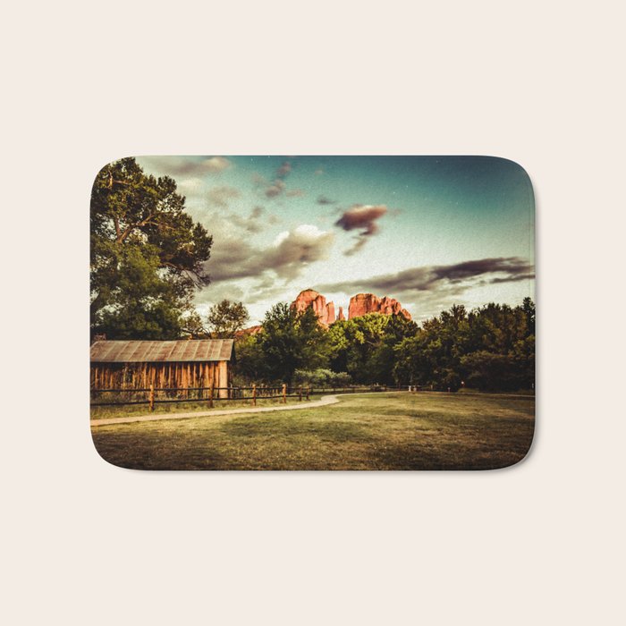 Southwest Chimney Rock Vortex Sedona Arizona Bath Mat Gallery Image 1