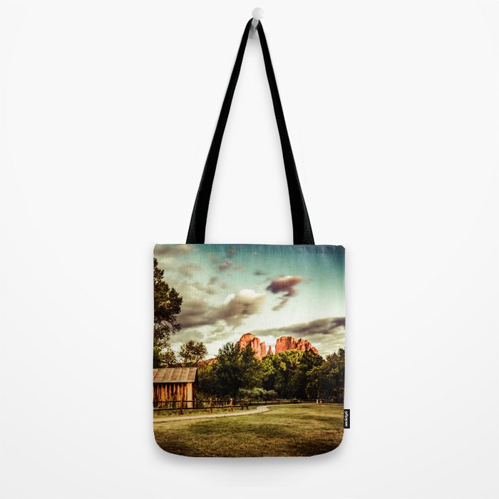 Southwest Chimney Rock Vortex Sedona Arizona Tote Bag Gallery Image 2