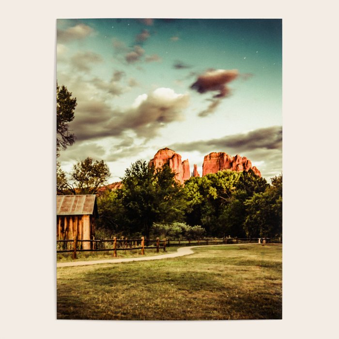 Southwest Chimney Rock Vortex Sedona Arizona Poster Gallery Image 4