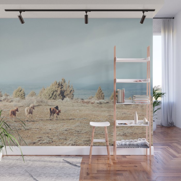Oregon Wilderness Horses Wall Mural Gallery Image 1