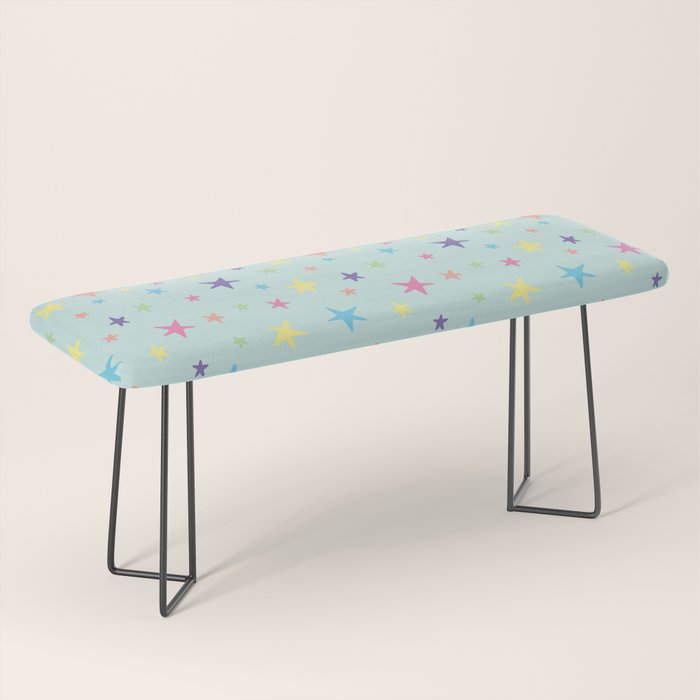 Rainbow Stars on Mint Bench Gallery Image 1