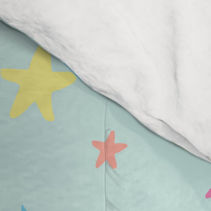 Rainbow Stars on Mint Comforter Gallery Image 4