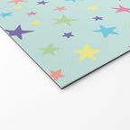 Rainbow Stars on Mint Welcome Mat Gallery Image 2