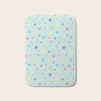 Rainbow Stars on Mint Bath Mat Gallery Image 1
