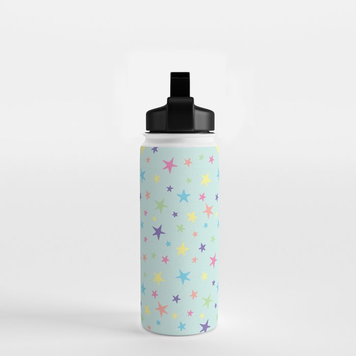 Rainbow Stars on Mint Water Bottle Gallery Image 2