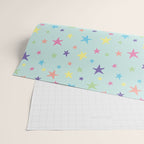 Rainbow Stars on Mint Wrapping Paper Gallery Image 2