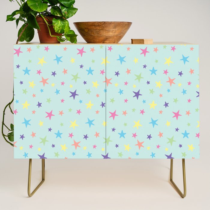 Rainbow Stars on Mint Credenza Gallery Image 1
