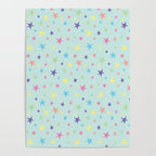 Rainbow Stars on Mint Poster Gallery Image 4