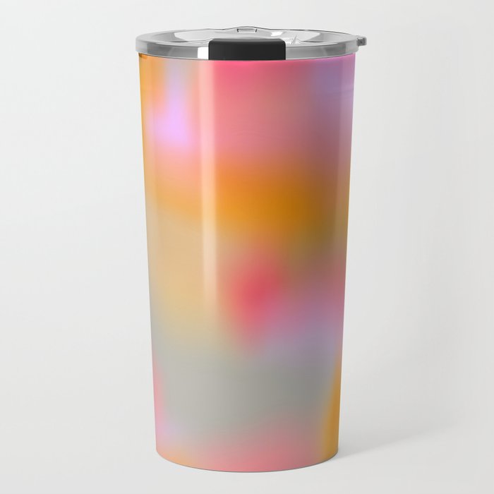 Cloud Color - Pink Travel Mug Gallery Image 1