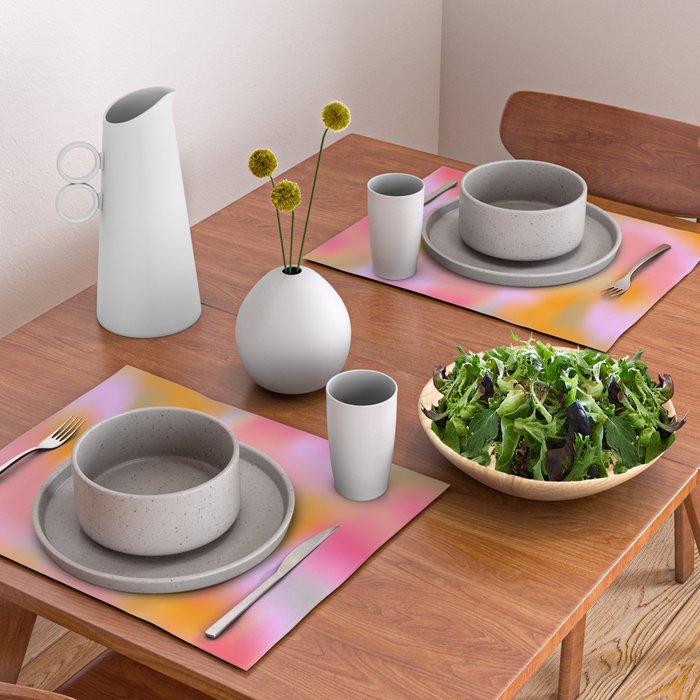 Cloud Color - Pink Placemat Gallery Image 2