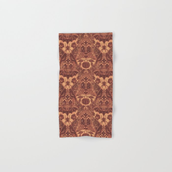 Gothic Halloween Damask - spiced pumpkin  Bath Towel Gallery Image 1