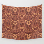 Gothic Halloween Damask - spiced pumpkin  Wall Tapestry Gallery Image 4