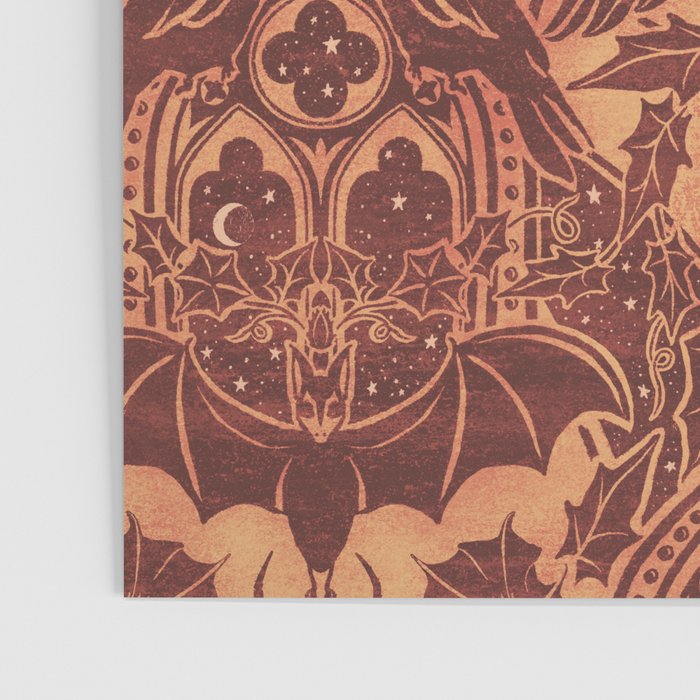 Gothic Halloween Damask - spiced pumpkin  Poster Gallery Image 3