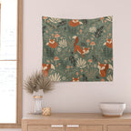 Wild Foxes Wall Tapestry Gallery Image 2