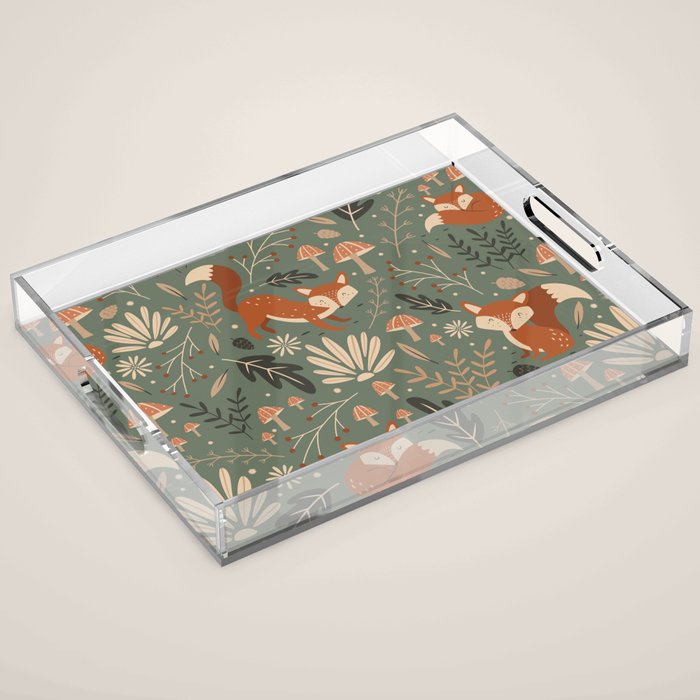 Wild Foxes Acrylic Tray Gallery Image 1