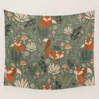 Wild Foxes Wall Tapestry Gallery Image 4